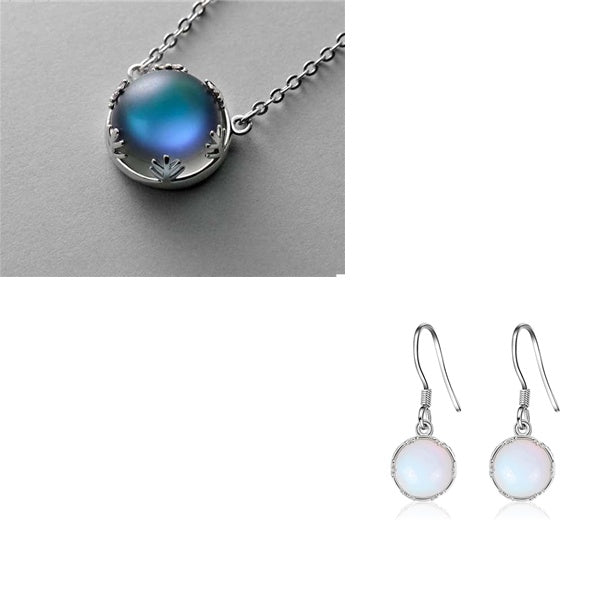 Thaya Aurora Wald Halskette Halo Kristall Edelstein S925 Silber Schuppen Licht Anhänger Halskette für Frauen Elegante Schmuck