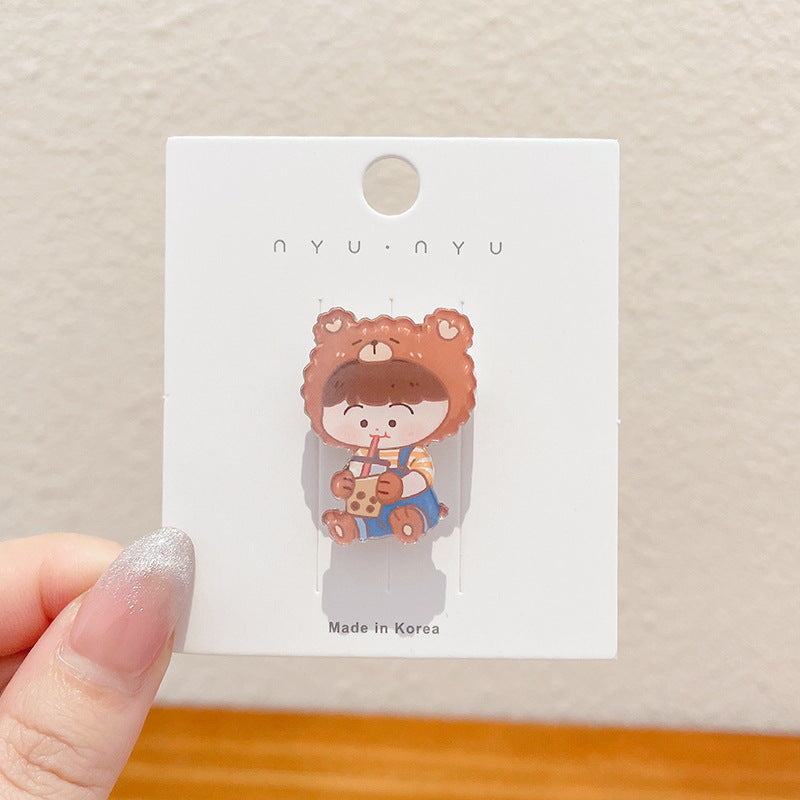 Women's Fashionable Simple And Cute Cartoon Brooch