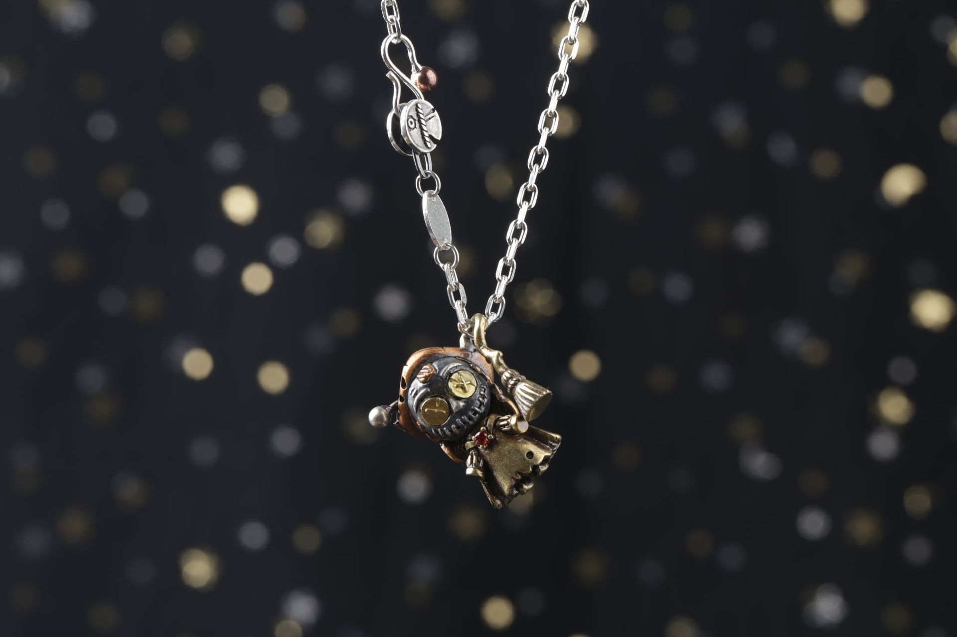 Hexenbohnenpuppe Silberschmuck Persönlichkeit Retro