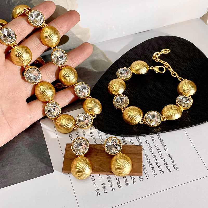 Damen Leichte Luxus Elegante Goldkette Mittelalterliche Schlüsselbeinkette