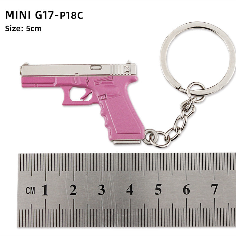 Llavero de rueda izquierda de aleación P92 modelo G17 Sand Eagle
