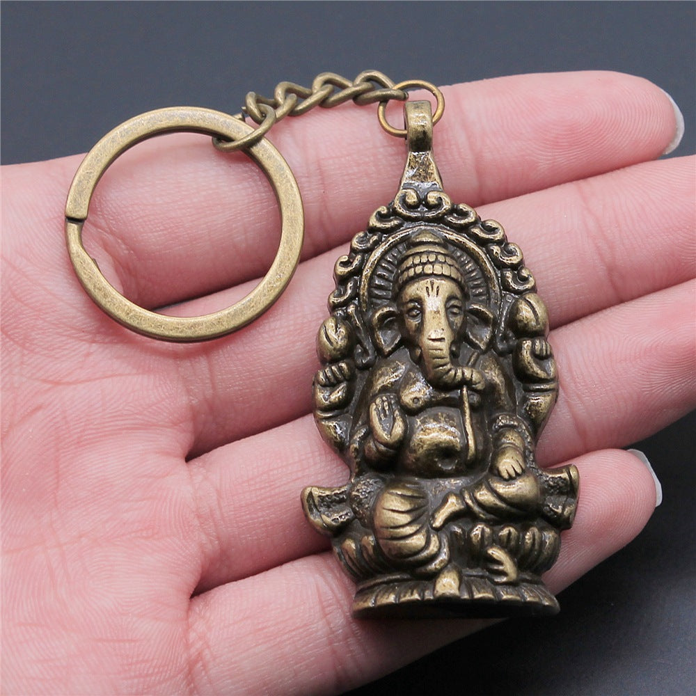 Colgante de Dios Elefante Colgante de Llavero Regalo de Recuerdo Turístico Adorno