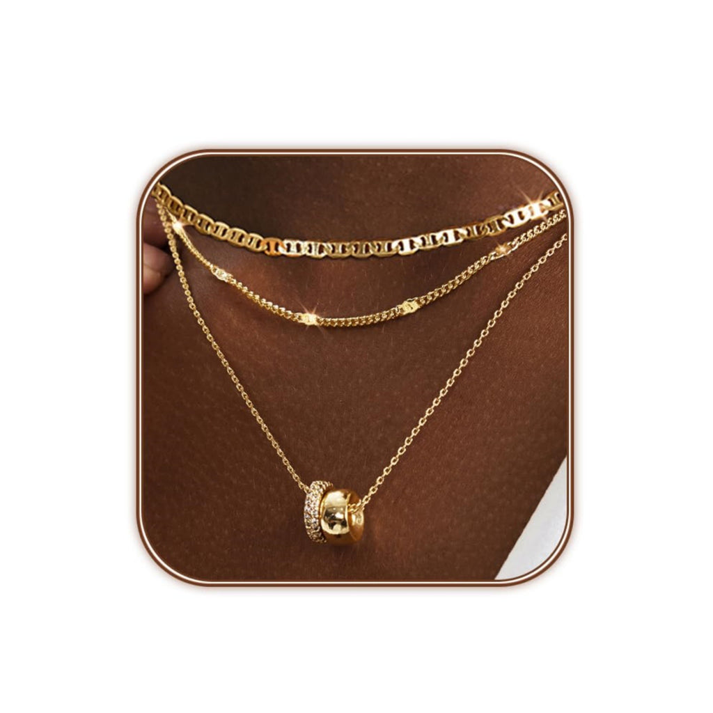 Halskette Zirkonia-Halsketten-Set Damen