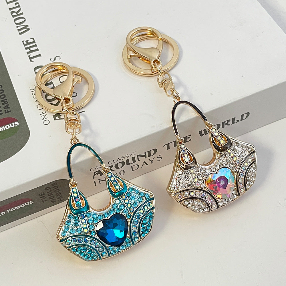 Llavero De Coche De Cristal De Diamante Exquisito De Moda