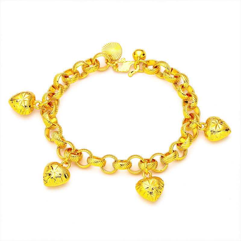 Vietnam Placer Gold Pulsera Hueca de Moda para Chicas
