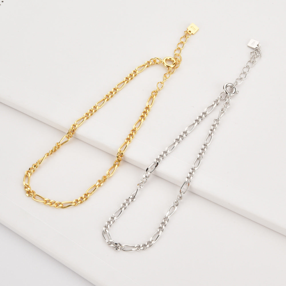 S925 Sterling Silver Popular Chain Simple All-match Bracelet