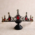 Neue barocke Retro Schwarze Krone Brauthaarschmuck Hochzeit Hochzeitsfoto Accessoires