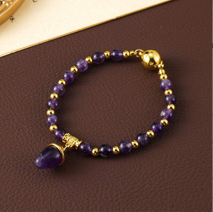 Schlichtes Temperament Öltröpfchenglasur Blumen Schmetterling Perlenarmband