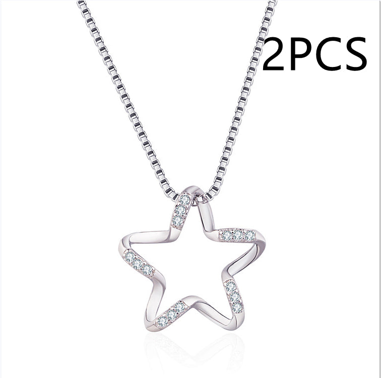 Pentagram Zircon XINGX Necklace Female Clavicle Chain