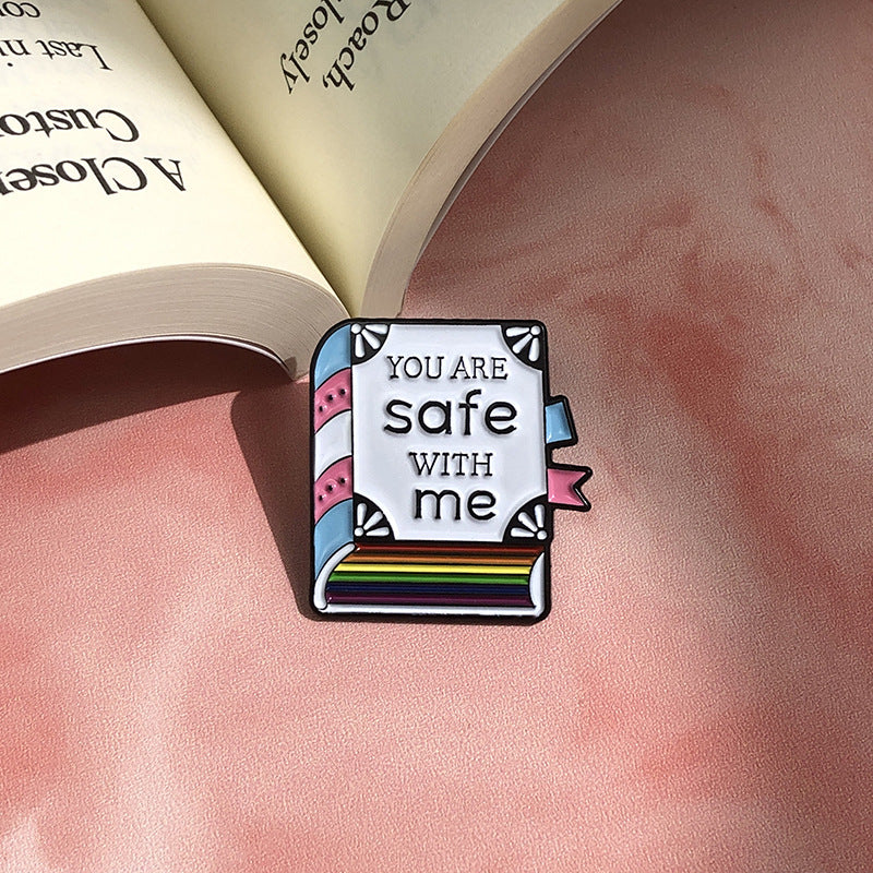 Broche de seguridad inspirador en inglés para libros