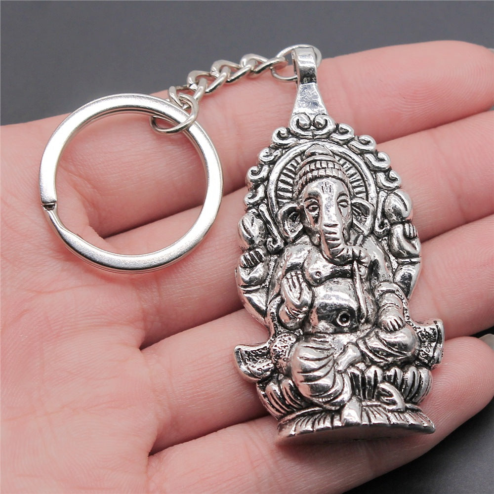 Colgante de Dios Elefante Colgante de Llavero Regalo de Recuerdo Turístico Adorno