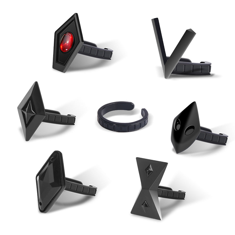 Walnuss Exquisites Schwarzes Ringset