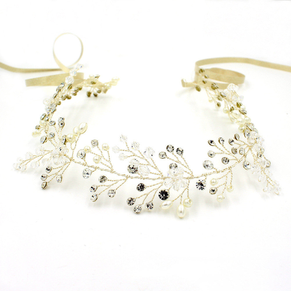 Mode Hochzeit Styling Perlenkopfschmuck