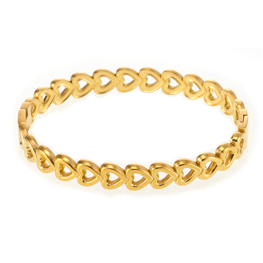 Ferris Wheel Hollow Heart-shaped Multi-part Bracelet Does Not Fade