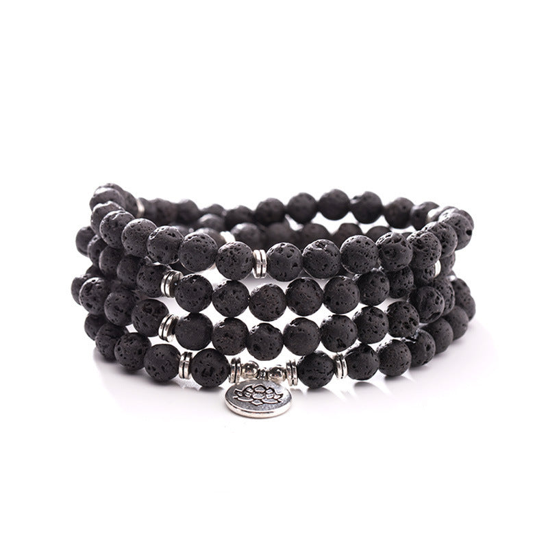 New Natural Pallisandro Classico Bracelet 108 Lotus Pendant Bracelets