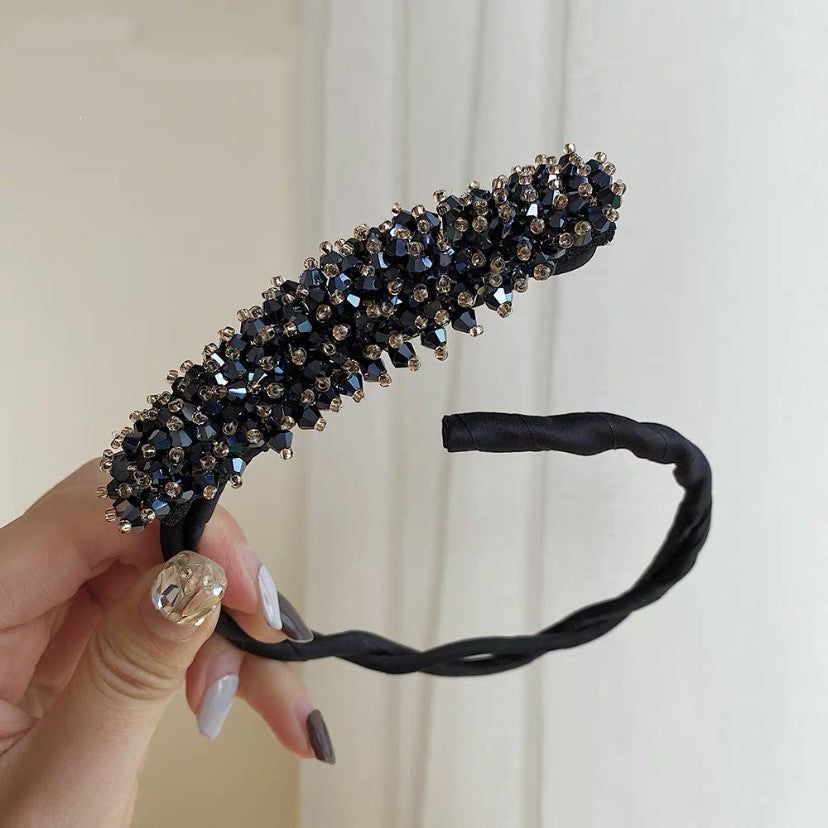 Conjunto de pelo de cristal con perlas y flores de Xiaoxiangfeng