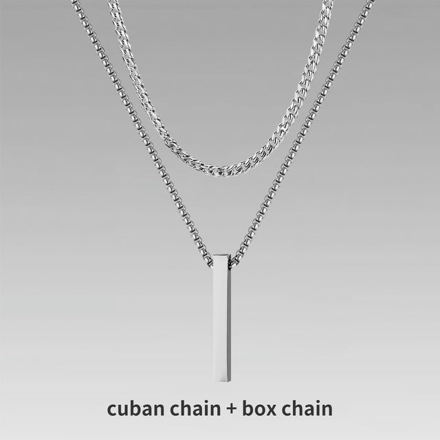 Men's Gift Chain Crystal Necklace