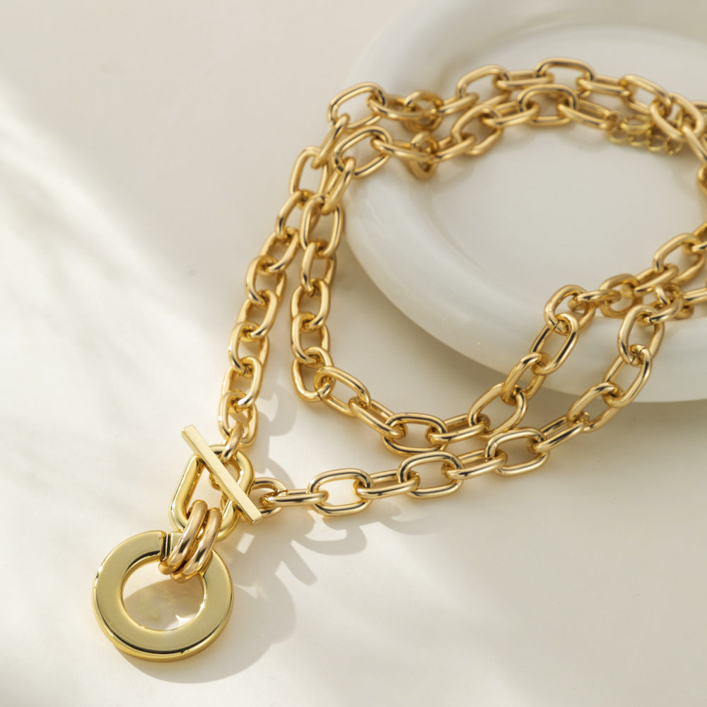 Minimalist Creative Large Pendant Multi-layer Necklace