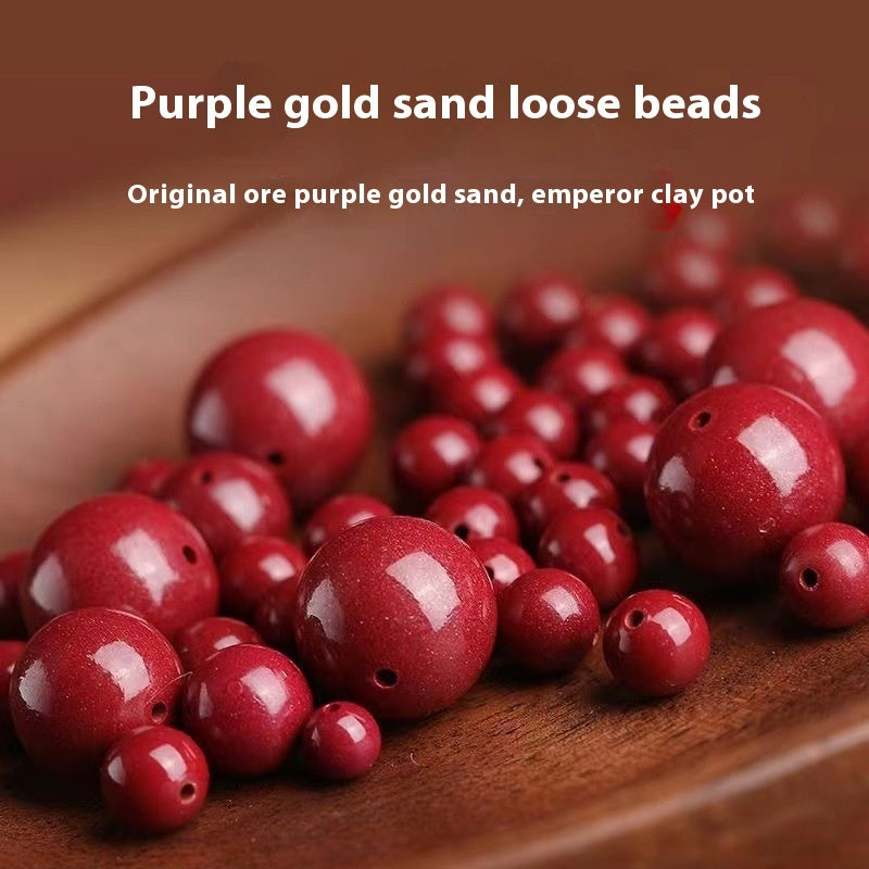 Raw Ore Cinnabar Loose Beads Diy Handmade Bracelet String Beads