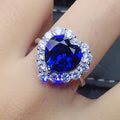 Damen lieben Blue Crystal Zirkon Schmuckset