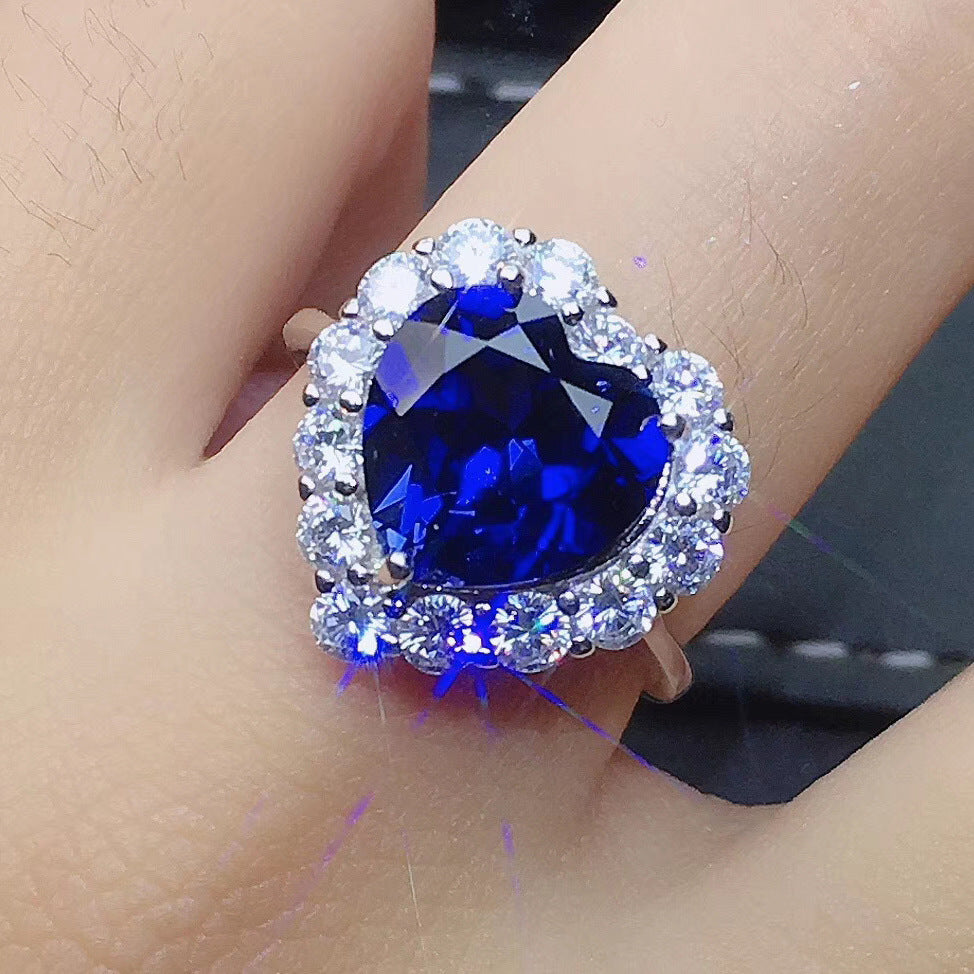 Damen lieben Blue Crystal Zirkon Schmuckset