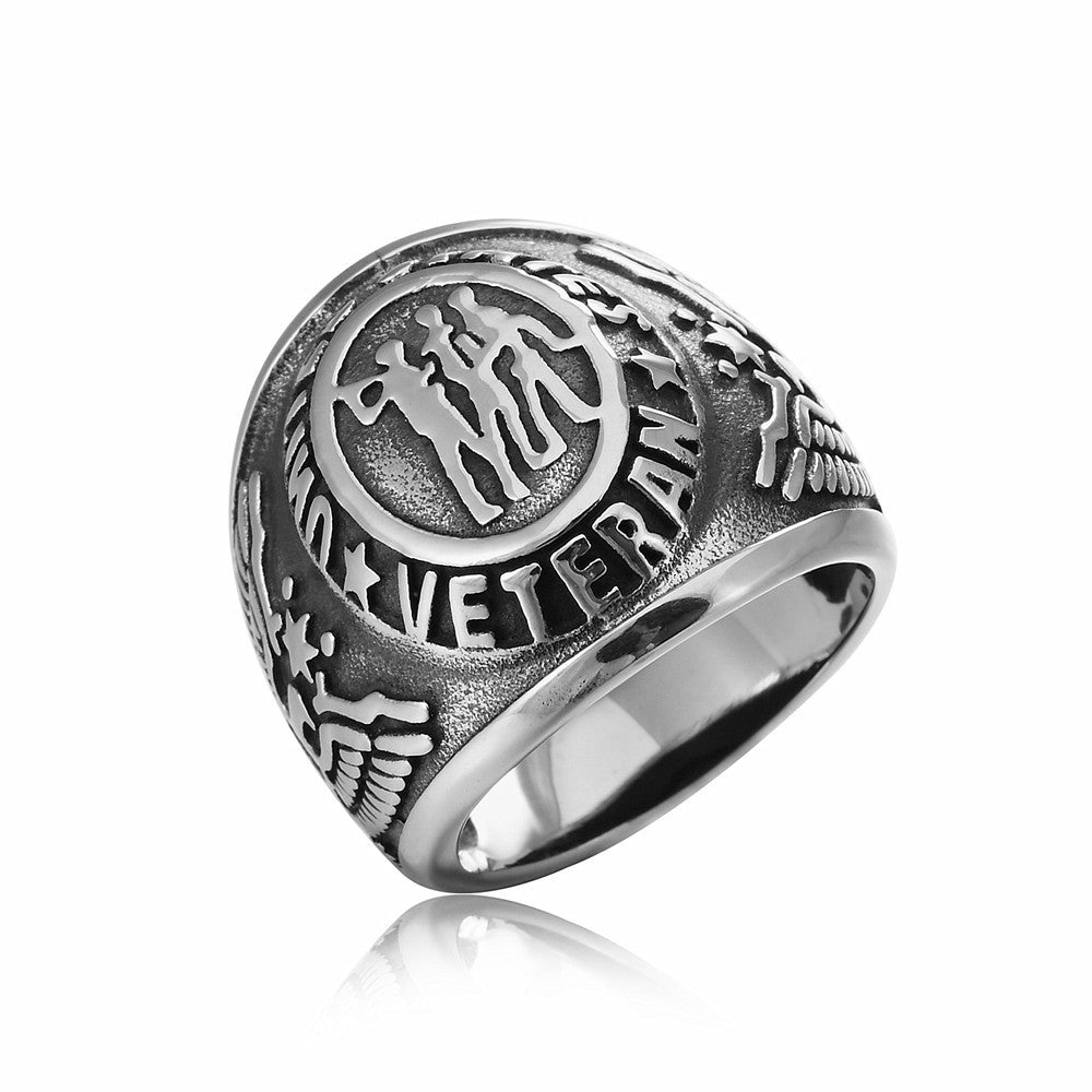 Herrenmode Personalisierter Titanstahlring