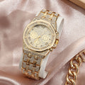 Watch Men's Diamond Large Dial Quartz Watch