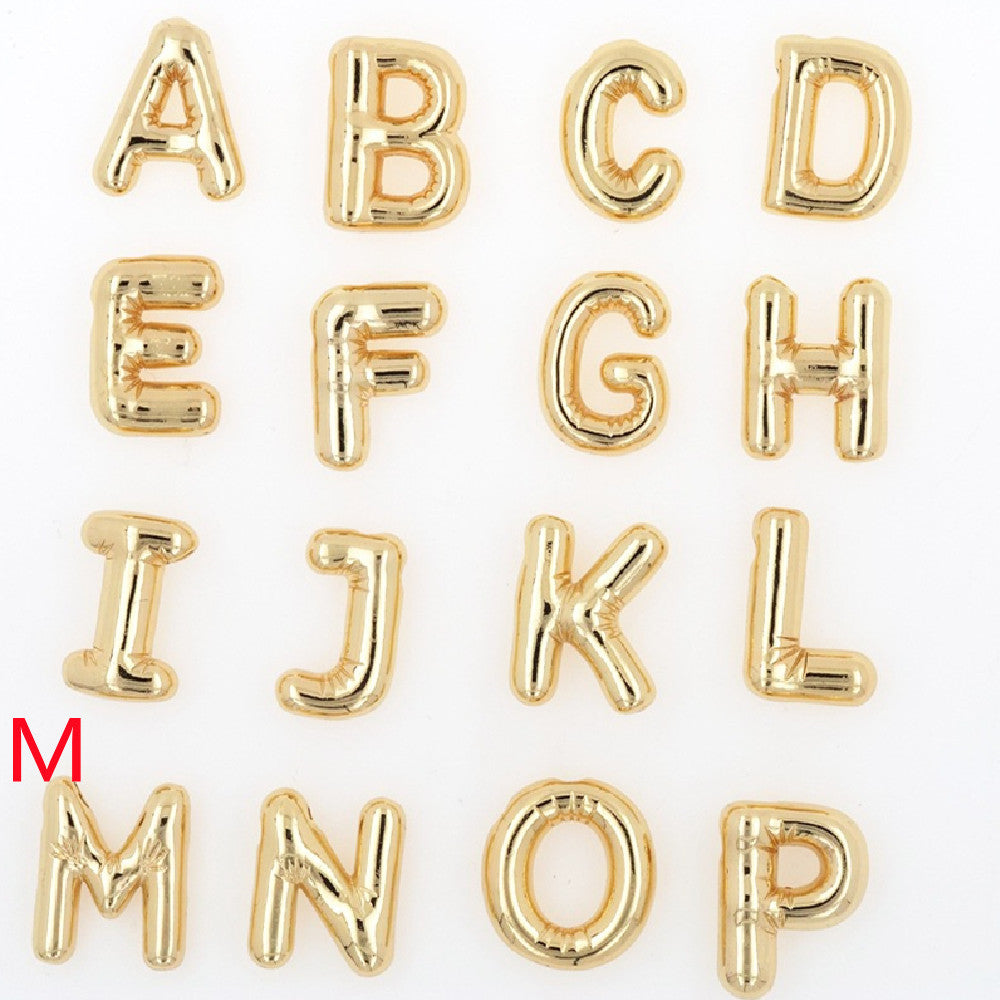 Glossy Letters Copper Pendant Necklace