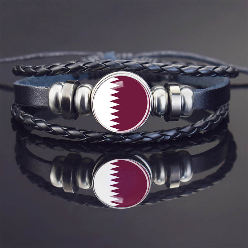 World Flag Bracelet Woven Twisted