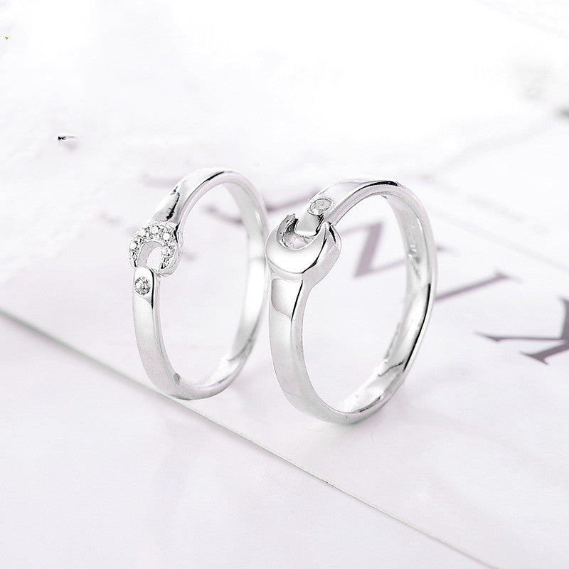 Anillo de pareja Regalo Tanabata Joyería Fabricante de Joyas de Plata