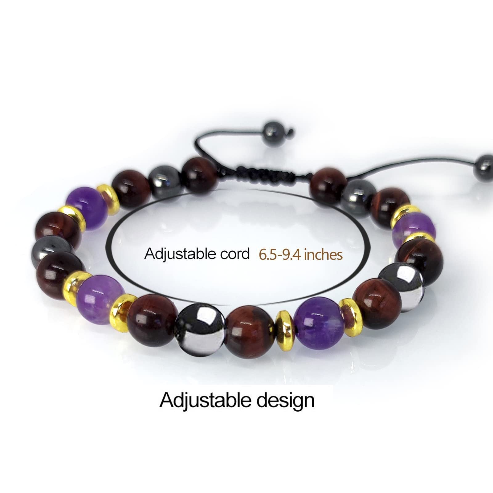 Agate Tiger Eye Lapis Lazuli Beaded Weave Bracelet