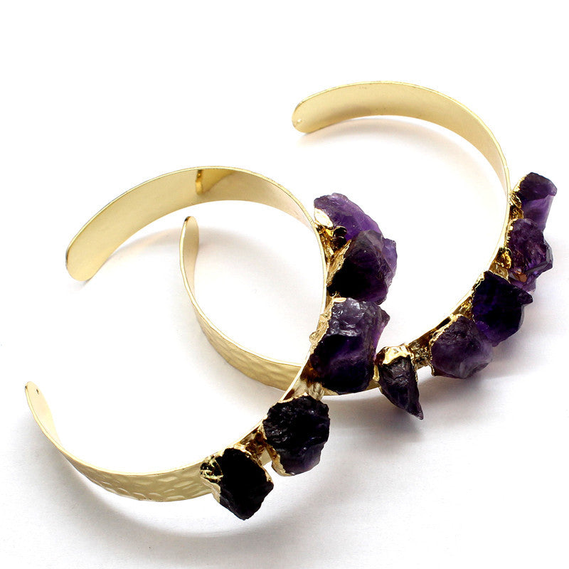 Pulsera de amatista amorfa de cristal