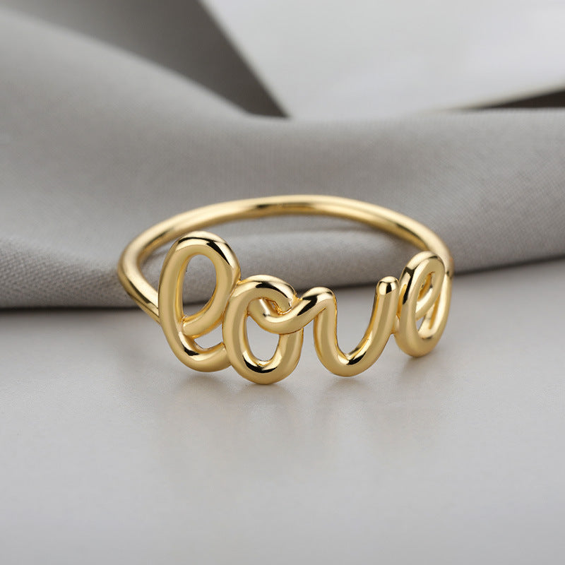 Anillo Pequeño LOVE Anillos de Pareja para Hombres y Mujeres