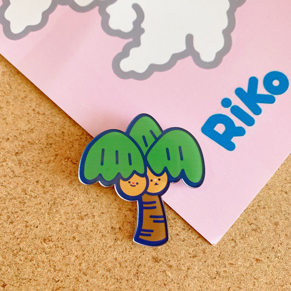 Pequeño broche de dibujos animados conejito lindo accesorios ropa bolso colgante insignia mujer