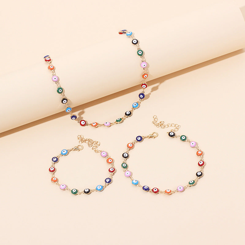 Böhmisches Buntes Vintage Dämonenaugen-Armband