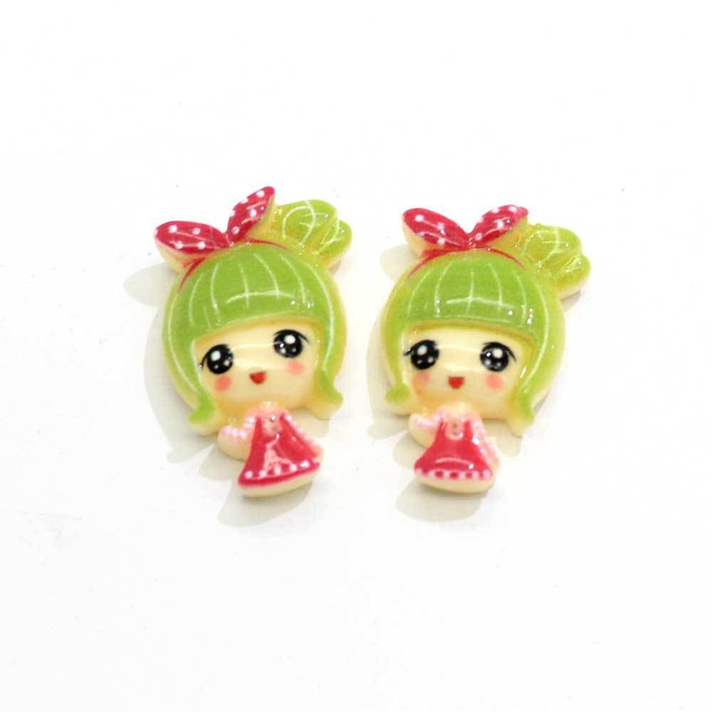 Bonito parche de resina de princesa de dibujos animados para niña, para hacer diademas y horquillas, accesorios, material decorativo para la funda del teléfono
