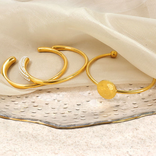 18K Edelstahl Glattarmband Beschichtung