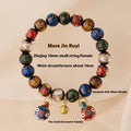 Duftendes Graues Glas Cinnabar Schluckendes Gold Bestienarmband