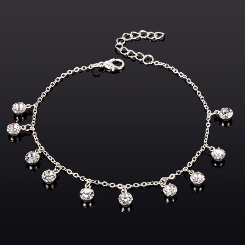 Tobillera Sencilla de Aleación con Diamantes para Mujer