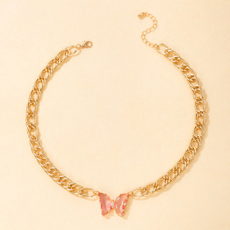 Schmetterling Dicke Kette Schlüsselbeinkette Frauen