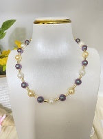 Collar de aleación de cobre con perlas de cristal--Solo retiro personal