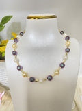 Collar de aleación de cobre con perlas de cristal--Solo retiro personal