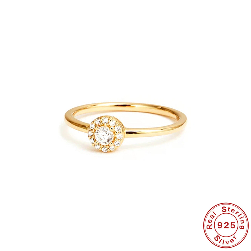 Anillo de moissanita con esquinas redondeadas Wind, oro de 18K