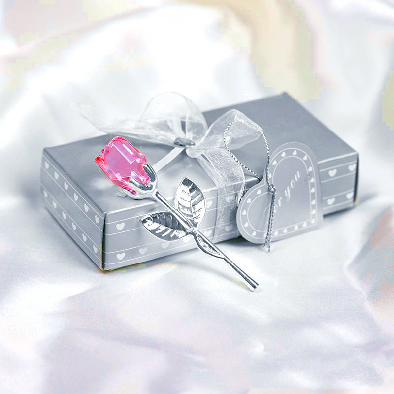 Kristallmetallrose Valentinstag kleines Geschenk Hochzeit