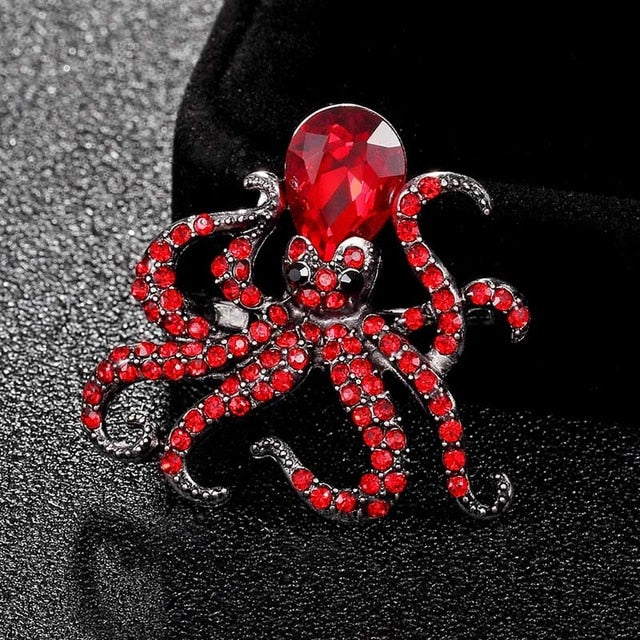 Oktopus-Brosche