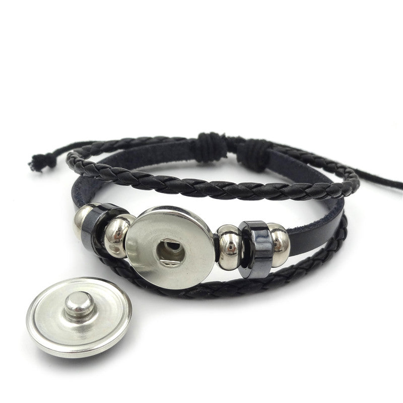 Geometría Sagrada Sri Yantra Hebilla de Cristal Pulseras y Brazaletes de Cuero Multicapa para Hombres y Mujeres Joyería