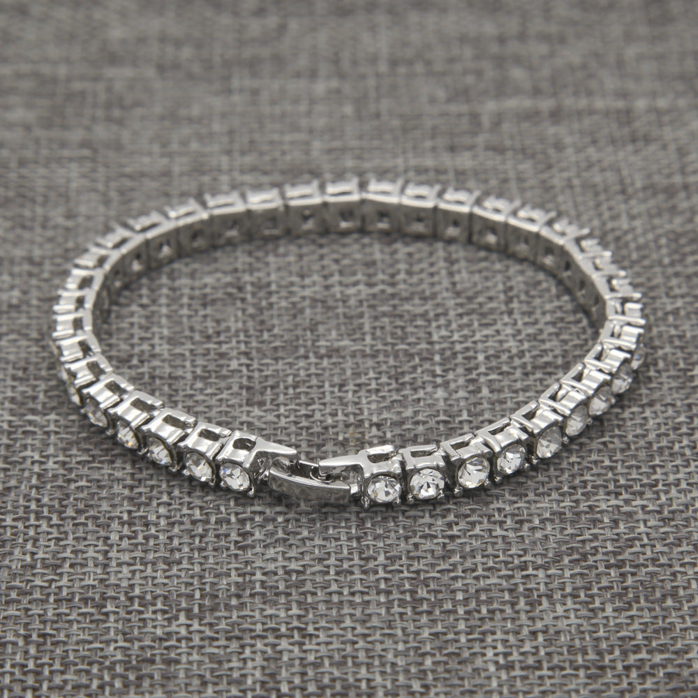 Zinnlegierung Goldfarbenes Iced Armband Herren Hip Hop Kette Street Rock Schmuck