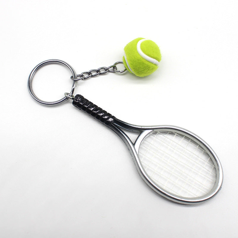 Llavero Creativo de Plástico con Forma de Raqueta de Tenis