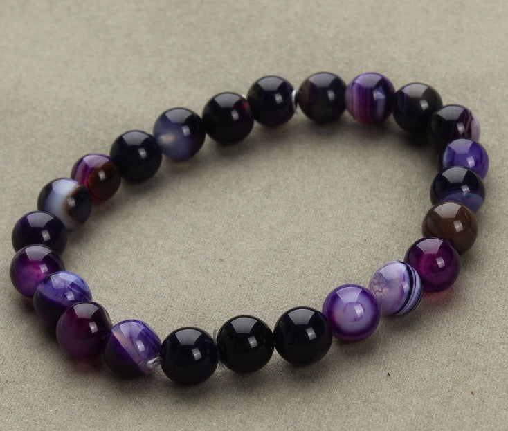 Pulsera de cuentas redondas de piedra arenisca azul aventurina