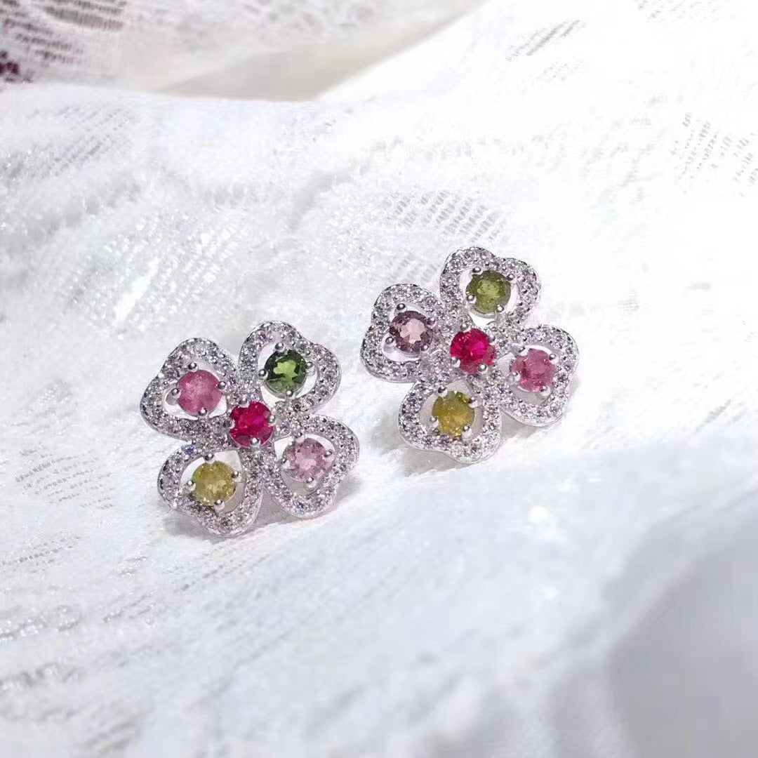 S925 Silber Ohrring Ring Anhänger Set
